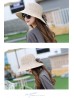 Wide Brim V-Back Summer Hat W/ Ribbon Bow 